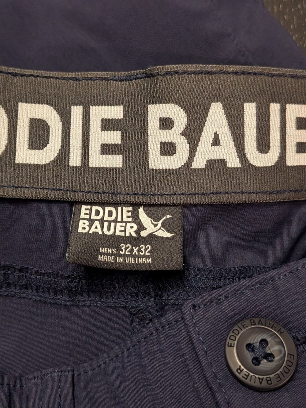 Eddie Bauer Men's Dark Navy Stretch Chinos - Picture 6 of 8